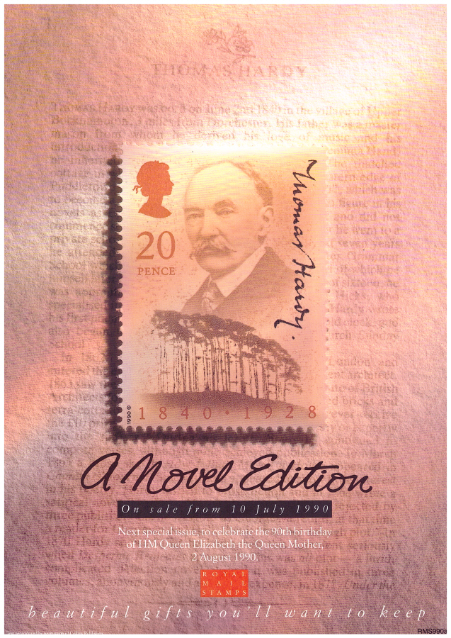 (image for) 1990 Thomas Hardy Post Office A4 poster. RMS990a.